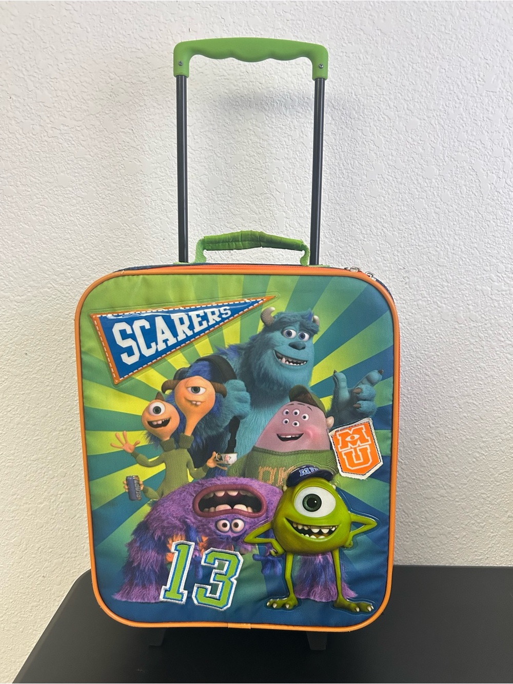 Disney Pixar Monsters University children's rolling luggage MIKE SULLEY SCARER13